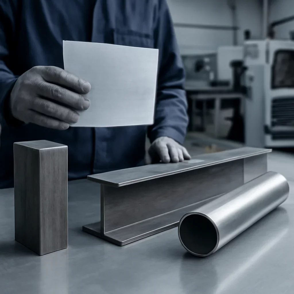Supporting view related to aluminium vs steel vs stainless for fabrication in a clean industrial environment.