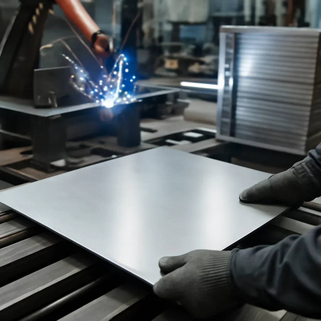 Process-focused view connected to aluminium vs steel vs stainless for fabrication and production workflow.