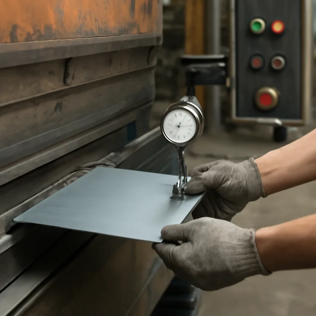 Process-focused view connected to quality control checkpoints in sheet metal fabrication and production workflow.