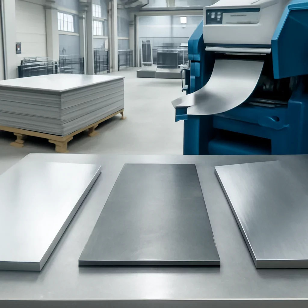 Supporting view related to aluminium vs steel vs stainless in a clean industrial environment.