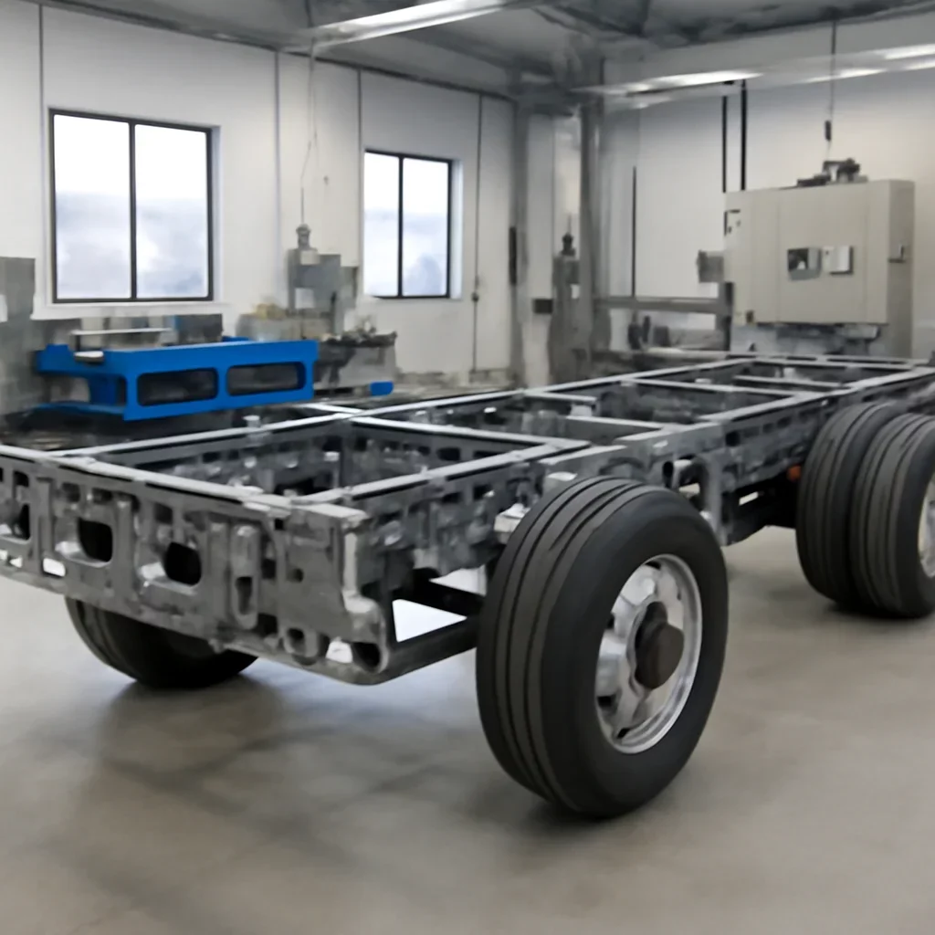 Supporting view related to transportation equipment in a clean industrial environment.