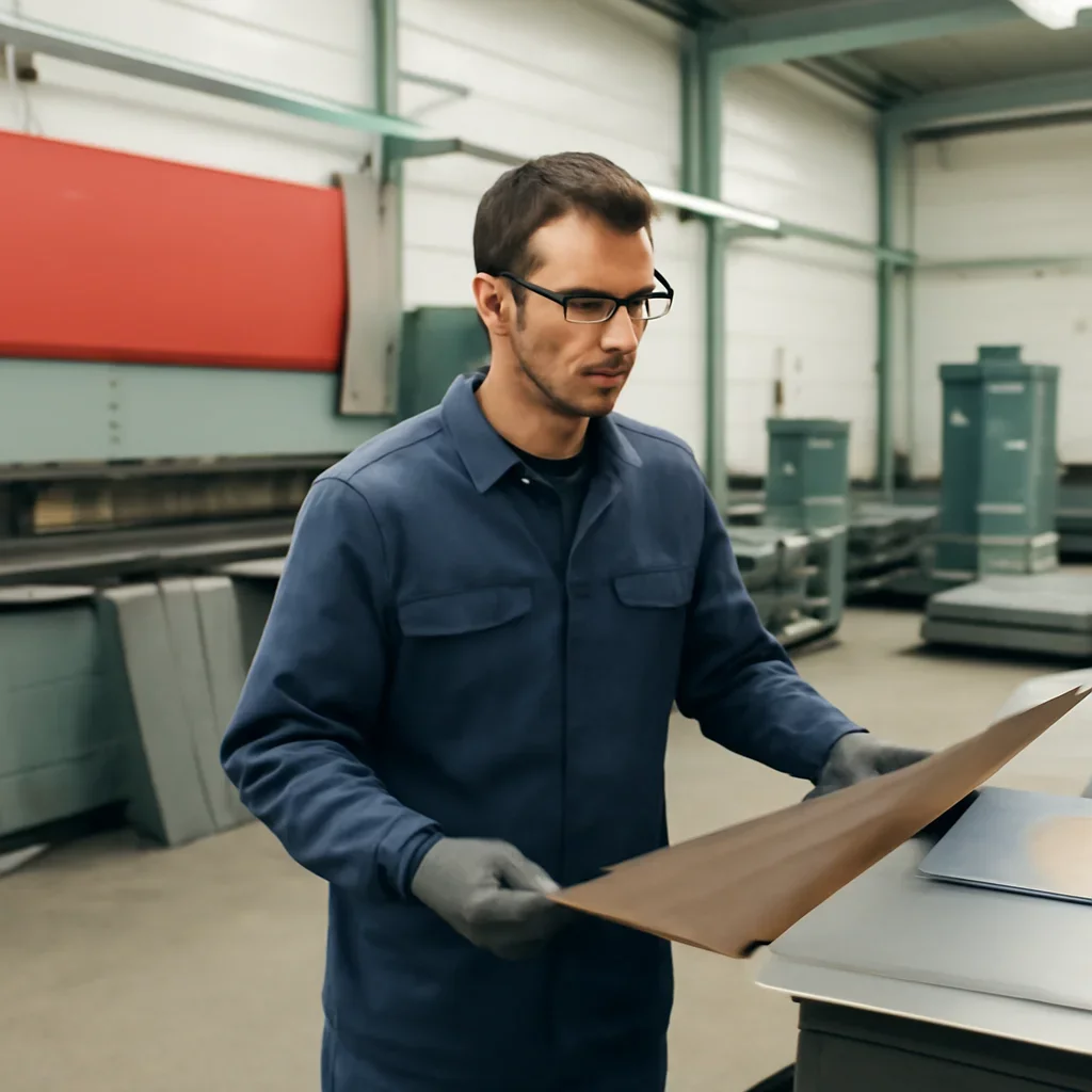 Supporting view related to bordeaux sheet metal fabrication in a clean industrial environment.