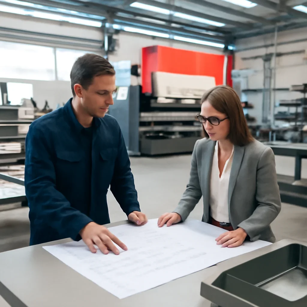 Call-to-action image supporting nantes sheet metal fabrication and project planning.