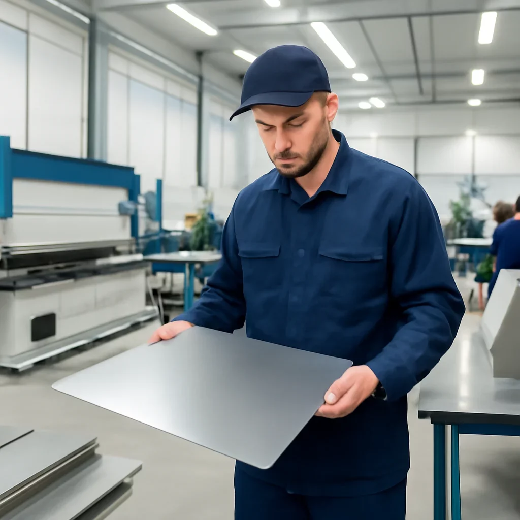 Supporting view related to niort sheet metal fabrication in a clean industrial environment.