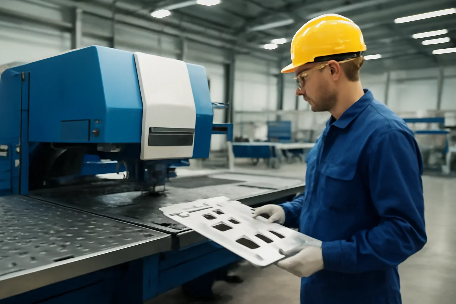 Pays de la Loire Sheet Metal Fabrication shown through an industrial sheet metal manufacturing scene.
