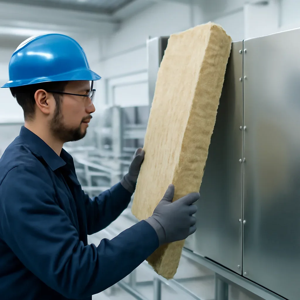 Supporting view related to heat & sound insulation in a clean industrial environment.