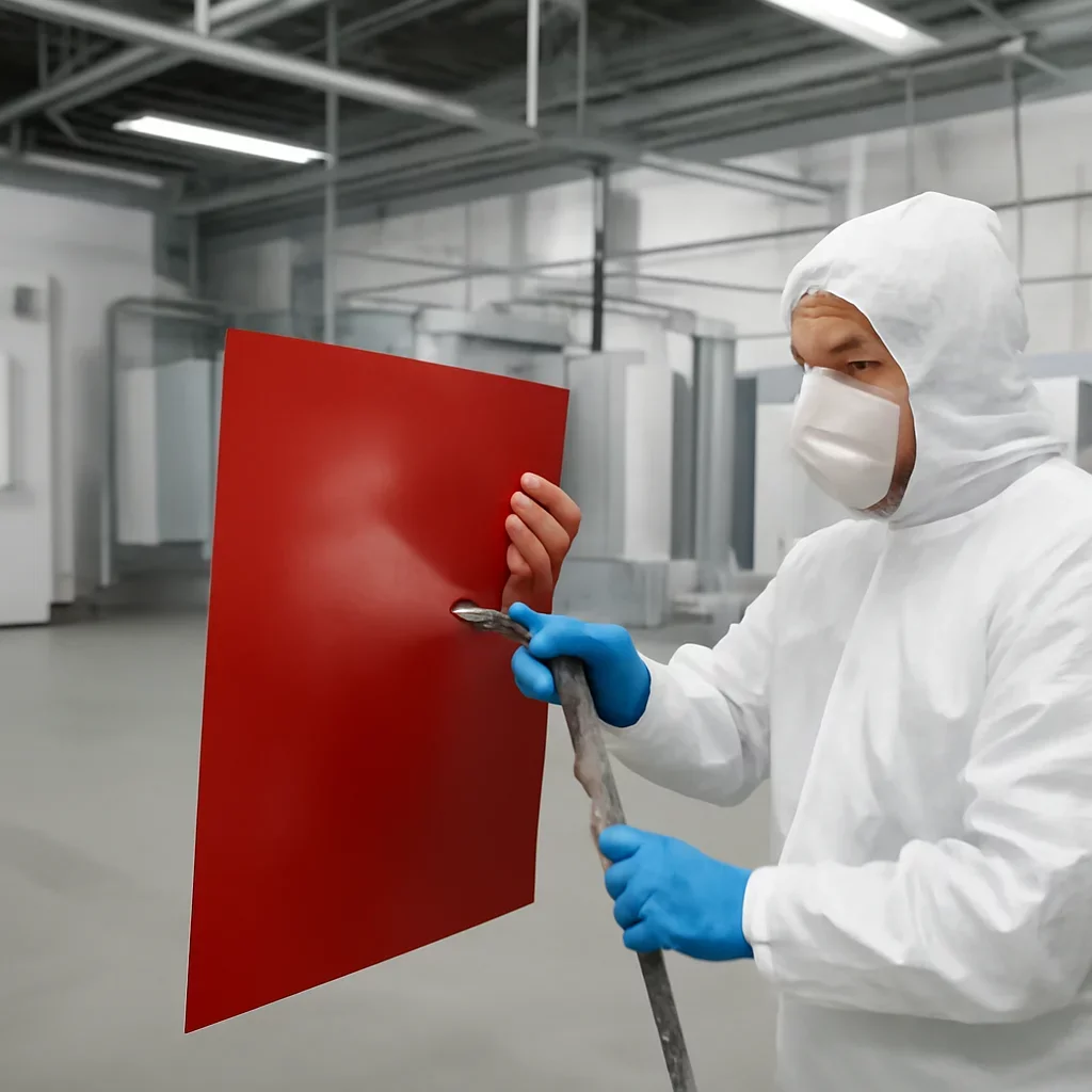 Supporting view related to liquid painting in a clean industrial environment.