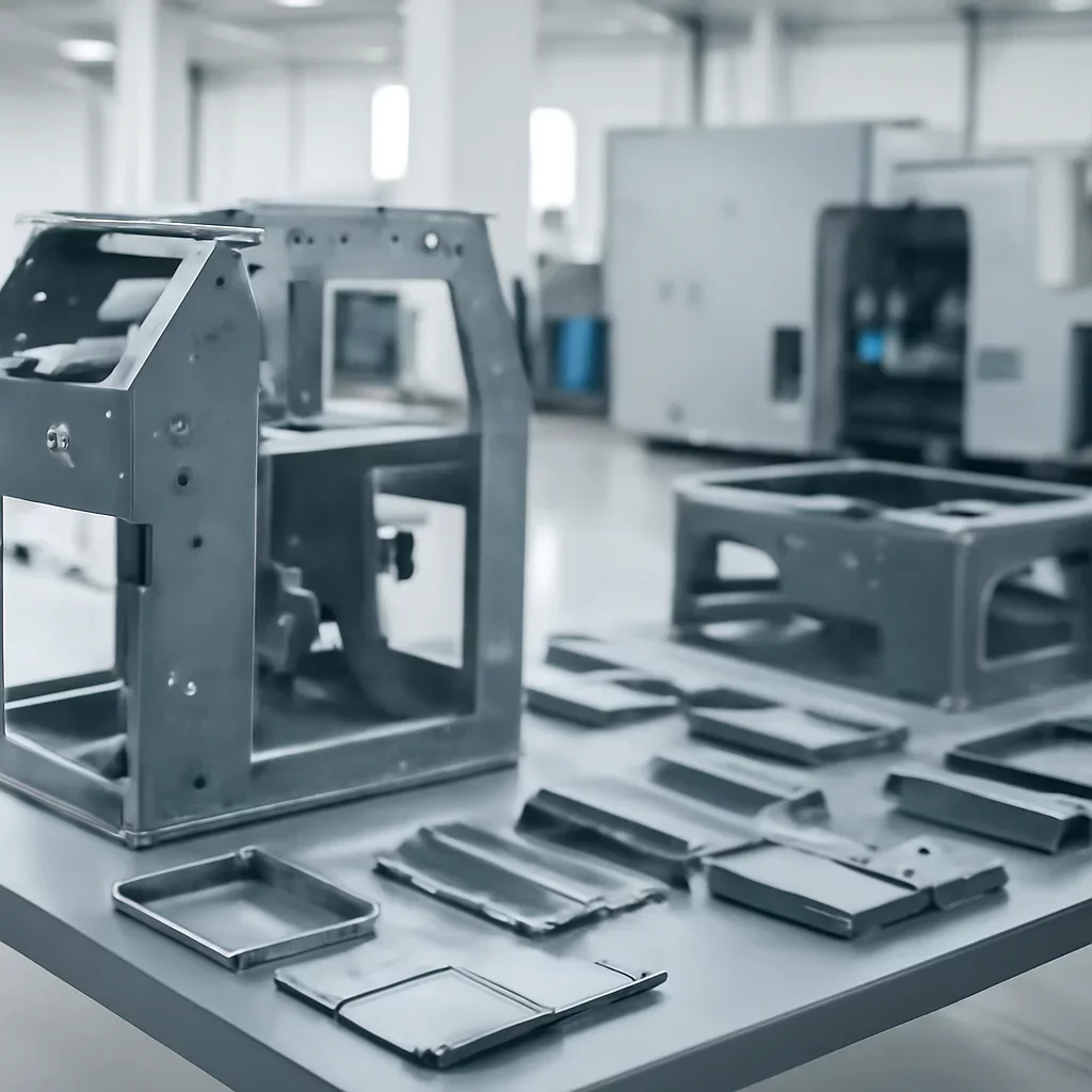 Supporting view related to industrial sub-assemblies in a clean industrial environment.